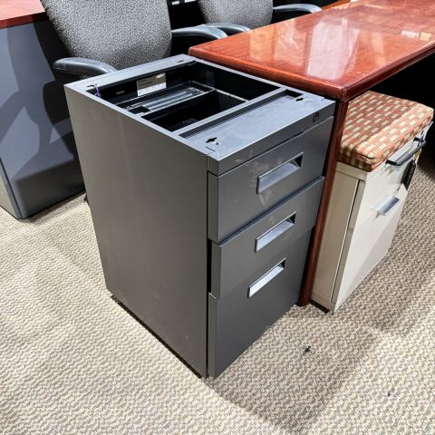 Used Open Top Metal BBF Box-Box-File Pedestal (Grey) PED9999-801