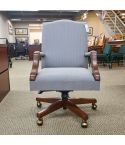 Used Steelcase Traditional Executive Swivel Chair (Light Blue) CHE1741-002