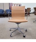 Used Leather Mid-Back Executive Office Chair (Tan) CHE1790-009