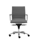Zetti Leather Mid Back Executive Chair (Gray)