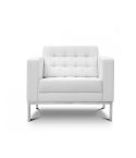 Piazza Leather Office Lounge Chair (White)