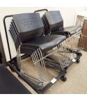 Used Sled Base Stacking Guest Chair (Black) CHS1763-006