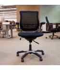 Used Mid Back Mesh Tasking Chair (Black & Silver) CHT1792-036