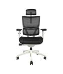 X-Chair Xs-Vision Petite Task Chair with Headrest (Black on White)