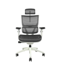 X-Chair Xs-Vision Petite Task Chair with Headrest (Gray on White)