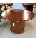 Used 48" Round Conference Table w Drum Base (Dark Cherry) CTB1693-029