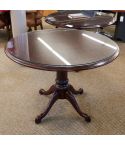 Used 42" Laminate Round Table w Cabriolet Base (Mahogany) CTB1773-039