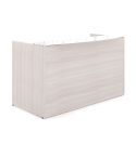 Potenza Reception Desk with Floated White Glass Top