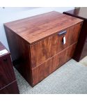 Used 2 Drawer Lateral File Cabinet (Dark Cherry) FIL1737-008